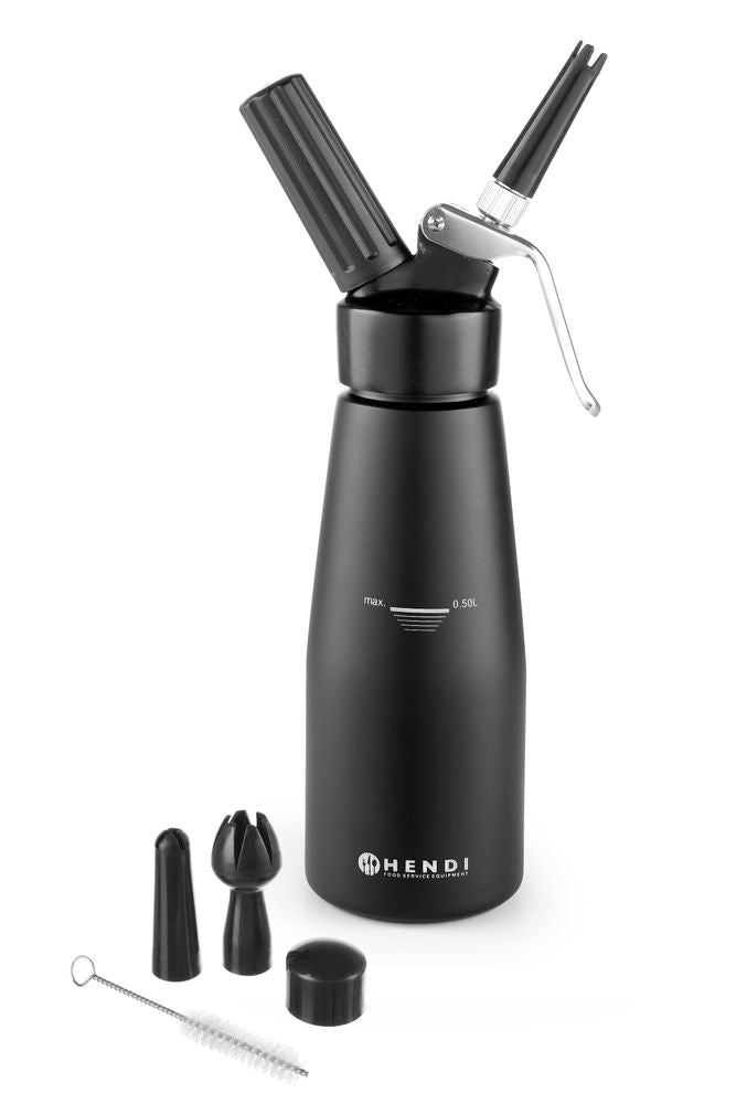 Sifone per panna nero, HENDI, Kitchen Line, 0,5L, Nero, ⌀80x(H)260mm