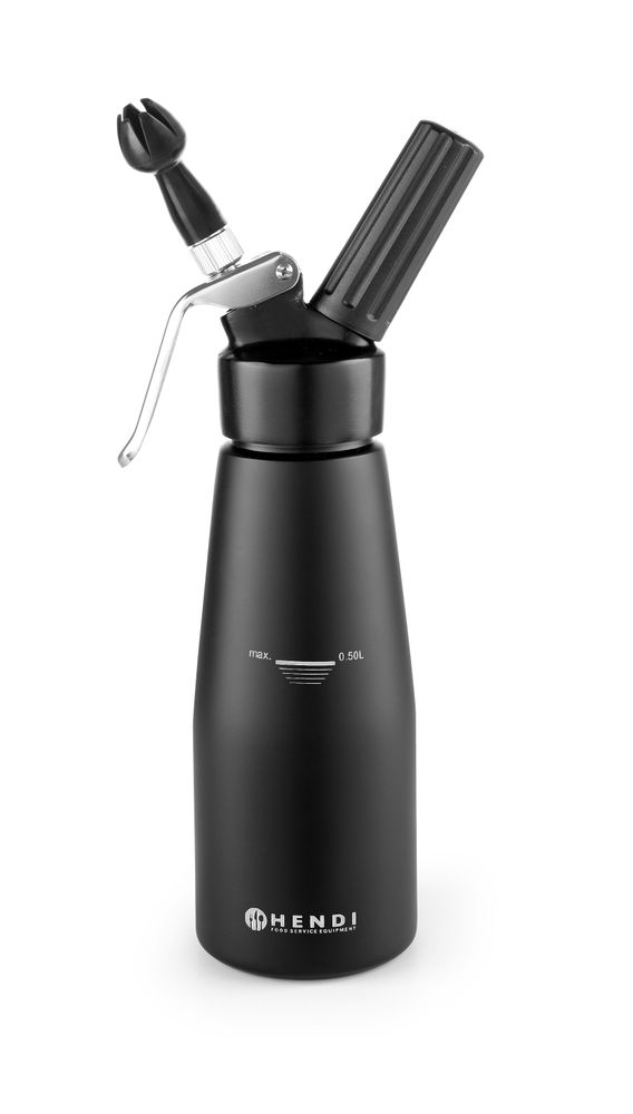 Sifone per panna nero, HENDI, Kitchen Line, 0,5L, Nero, ⌀80x(H)260mm