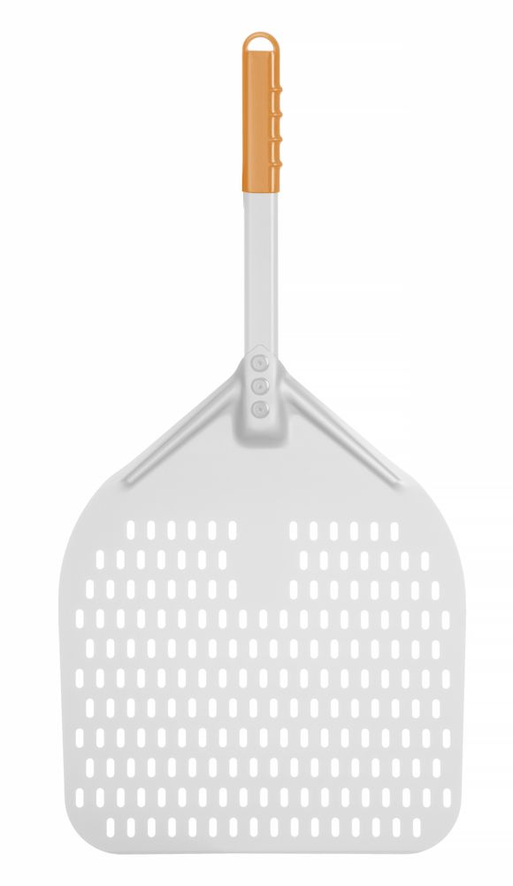 Pala Pizza con manico corto, squadrata, perforata, HENDI, 350x710mm