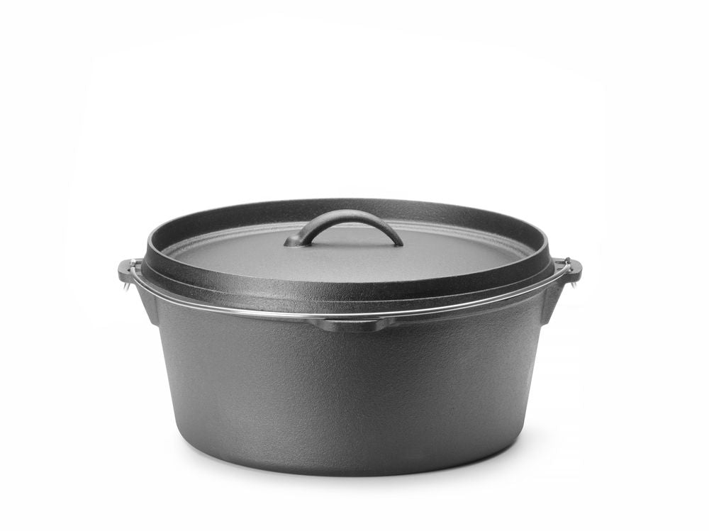 Pentola in ghisa., HENDI, 7,2L, Nero, ⌀310x(H)155mm