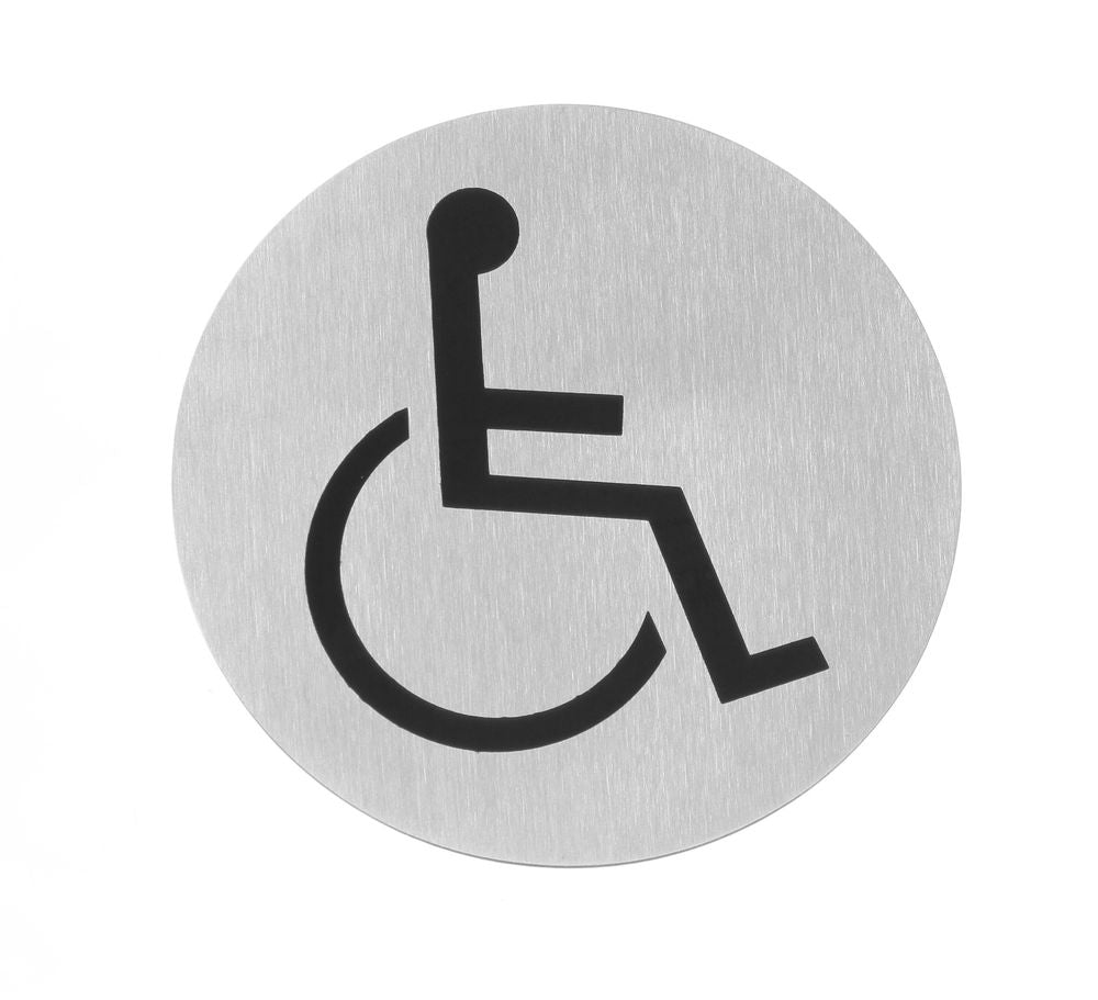 Targhette per porte, HENDI, Disabili, ⌀75mm
