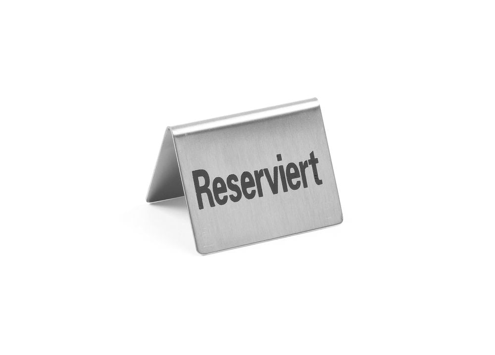Targhetta Riservato - 4 pezzi, HENDI, Reserviert, 50x35x(H)40mm
