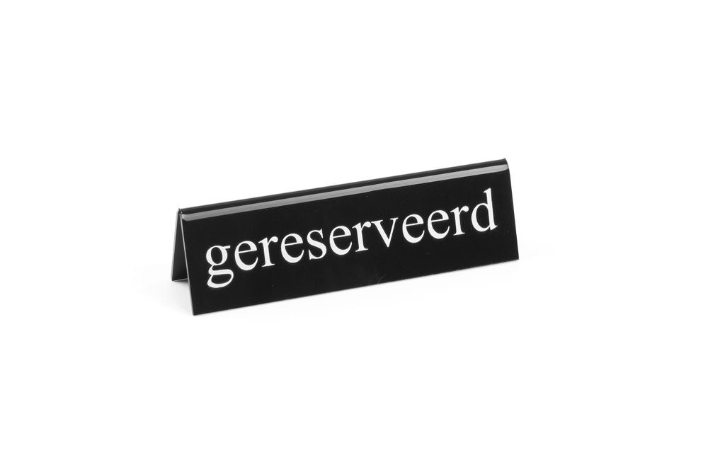 Targhetta riservato, HENDI, gereserveerd, 130x30x(H)38mm