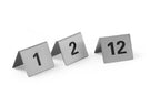 Targhette numerazione tavoli, HENDI, Numero 1-12, 50x35x(H)40mm