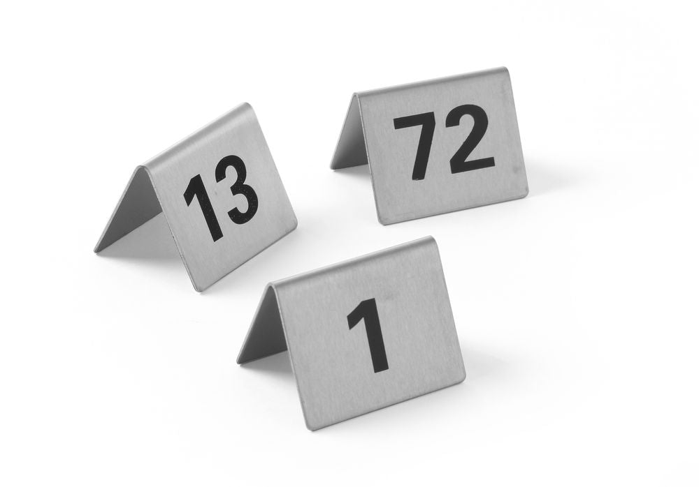 Targhette numerazione tavoli, HENDI, Numero 1-12, 50x35x(H)40mm