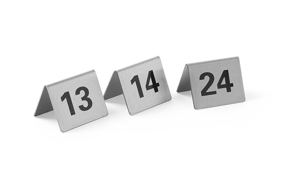 Targhette numerazione tavoli, HENDI, Numero 13-24, 50x35x(H)40mm
