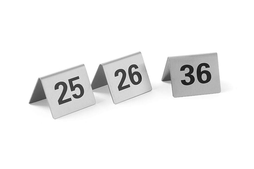 Targhette numerazione tavoli, HENDI, Numero 25-36, 50x35x(H)40mm