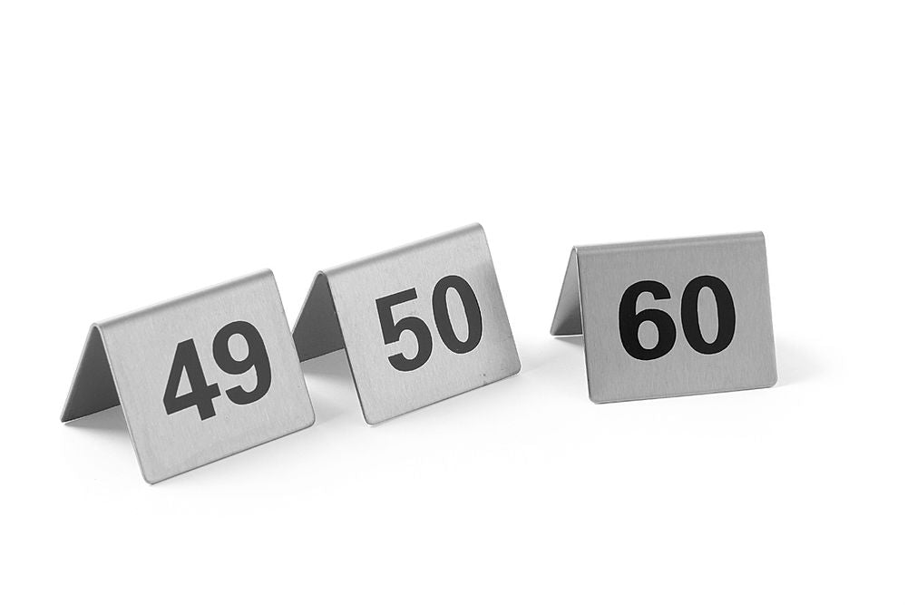 Targhette numerazione tavoli, HENDI, Numero 49-60, 50x35x(H)40mm