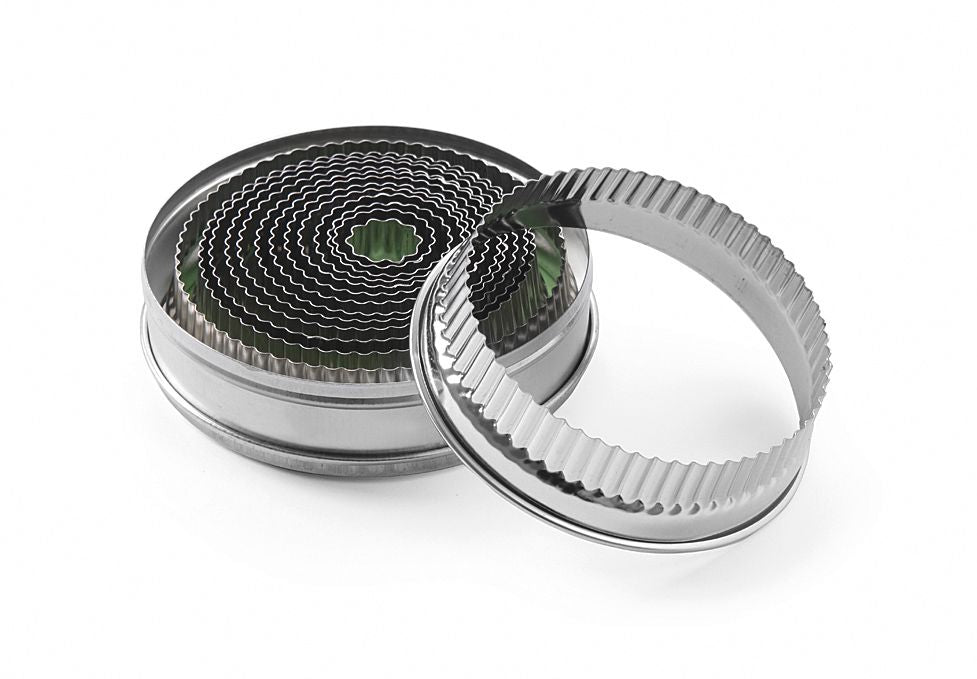 Set coppapasta tondi, HENDI, bordo seghettato, ø18-108, (H)35mm