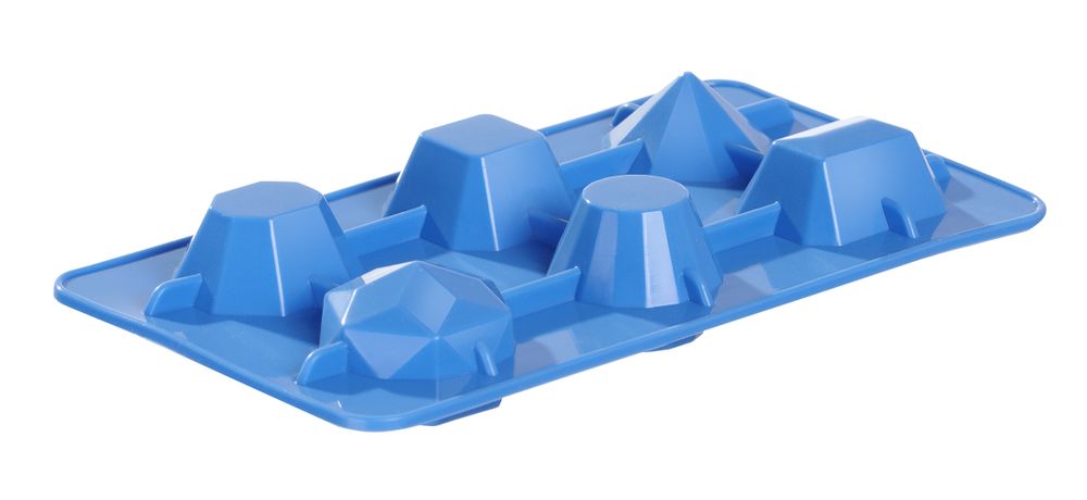 Stampo per cubetti di ghiaccio a forma di gemma, BarUp, Blu, 2 pezzi, 190x105x(H)30mm