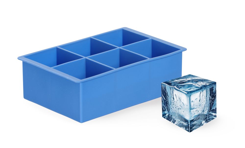 Stampo per cubetti di ghiaccio XL, BarUp, Blu, 170x110x(H)52mm