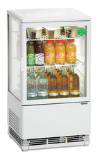 Mini vetrina refrigerata 58L, bianca