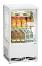 Mini vetrina refrigerata 58L, bianca