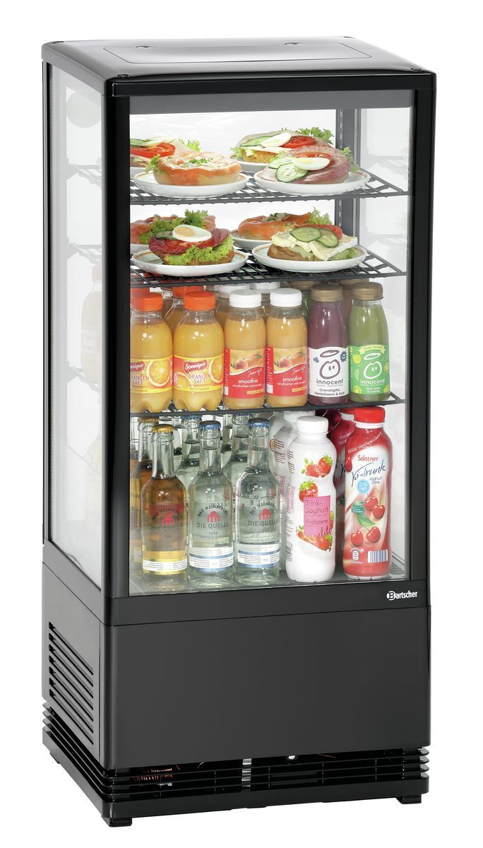Mini vetrina refrigerata 78L, nera