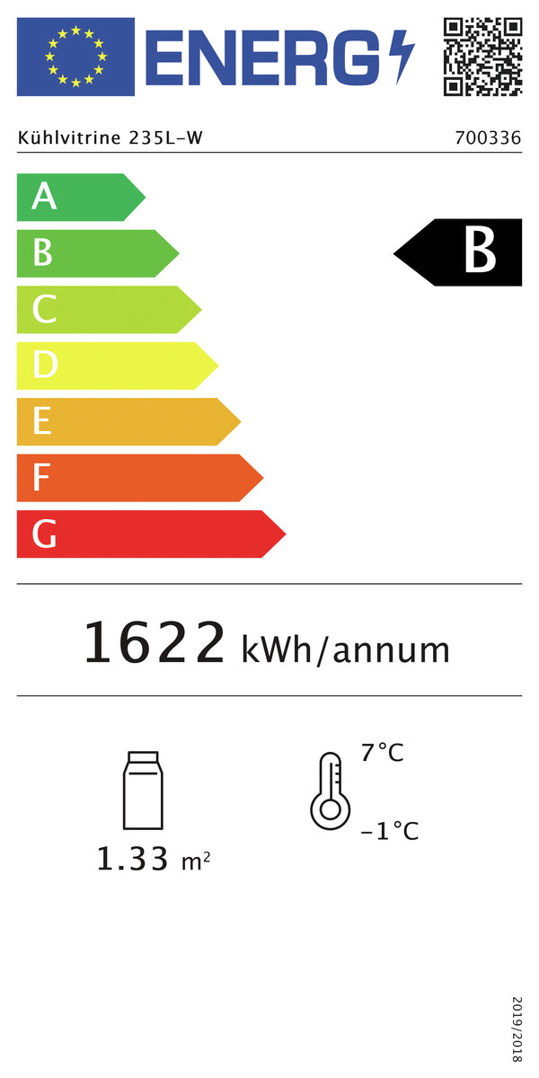 Vetrina refrigerata 235L-W