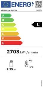 Vetrina refrigerata KV 270L