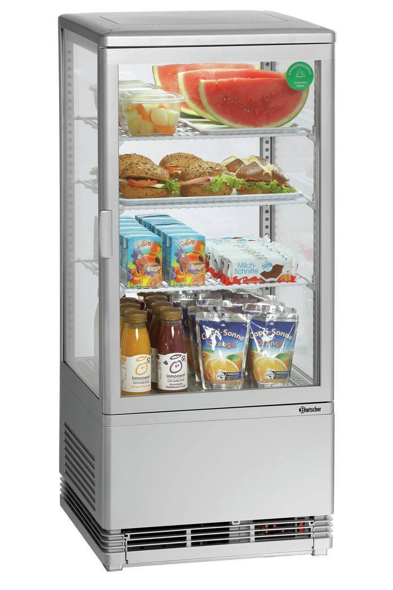 Mini vetrina refrigerata 78L, argento