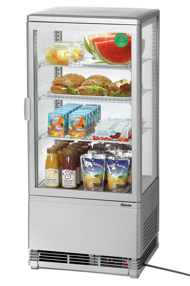 Mini vetrina refrigerata 78L, argento