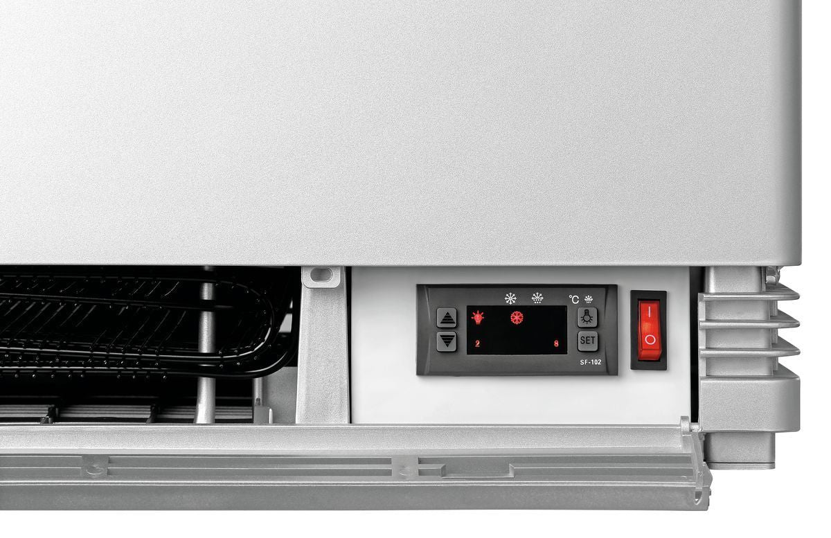 Mini vetrina refrigerata 78L, argento