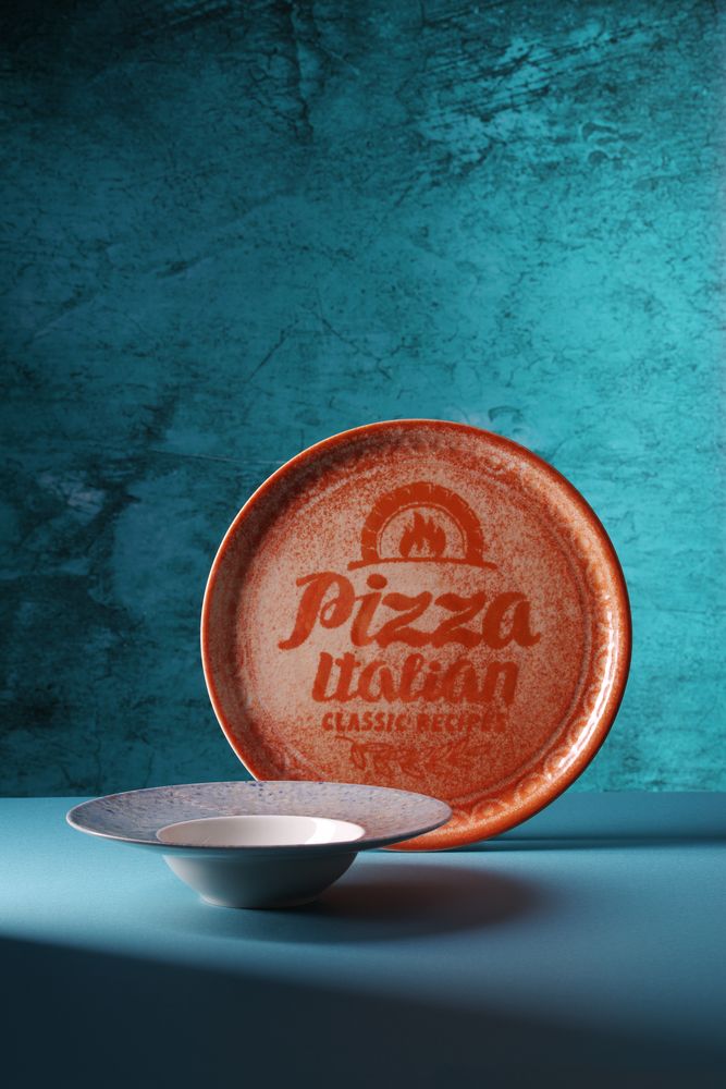 Piatto per pizza Collezione Ricette Rosso Mattone., HENDI, Rosso, ⌀330mm