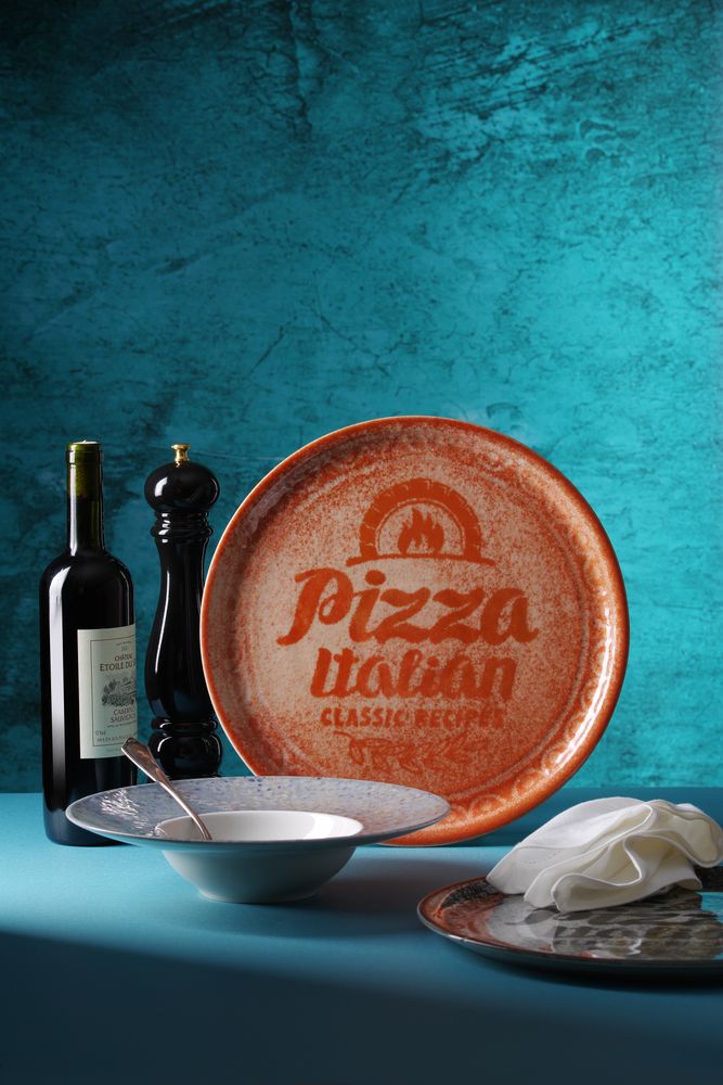 Piatto per pizza Collezione Ricette Rosso Mattone., HENDI, Rosso, ⌀310mm