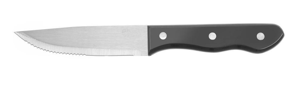 Coltello da bistecca XL - 6 pezzi, HENDI, Profi Line, Nero, 6 pezzi, (L)250mm