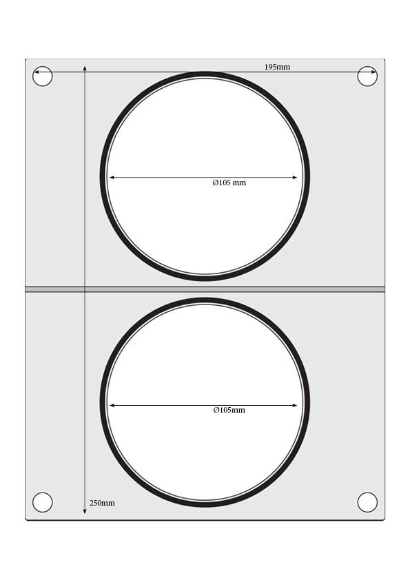 Matrice sigillante per vaschette, HENDI, 2x recipienti tondi ø115 mm