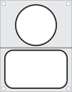 Matrice sigillante per vaschette, HENDI, 2 recipienti (1x 178x113 mm, 1x ø115 mm)