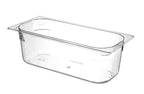 Vasca da gelato in policarbonato, HENDI, 5L, Trasparente, 360x165x(H)120mm