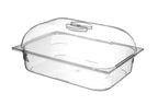 Vasca da gelato in policarbonato, HENDI, 5L, Trasparente, 360x250x(H)80mm