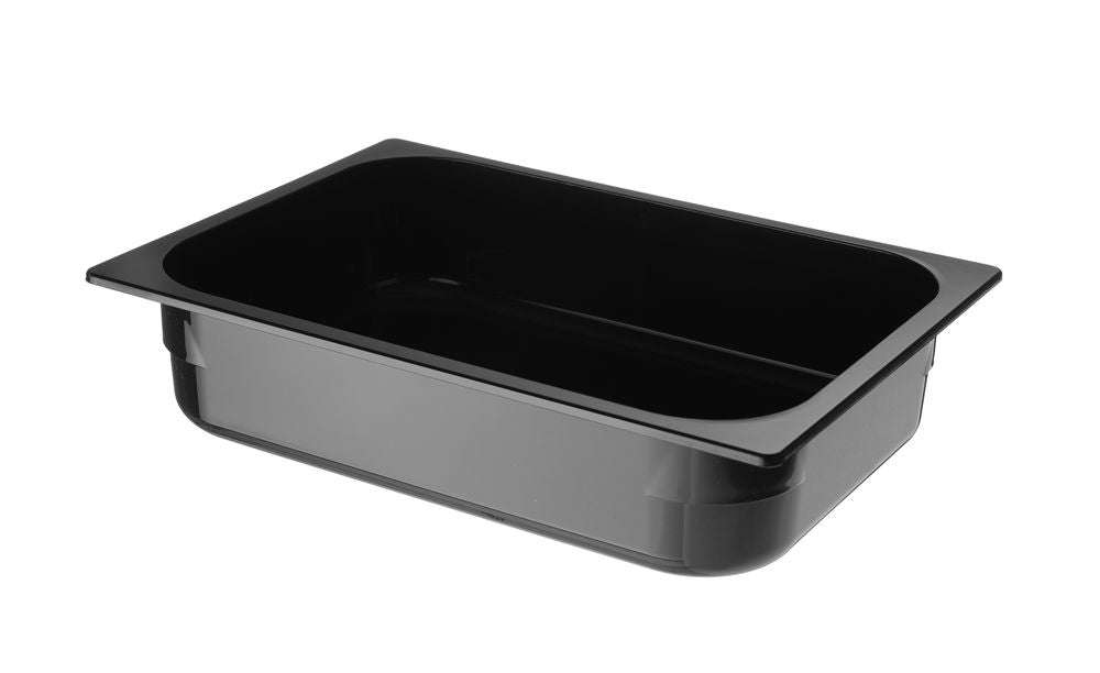 Vasca da gelato in policarbonato, HENDI, 5L, Nero, 360x250x(H)80mm