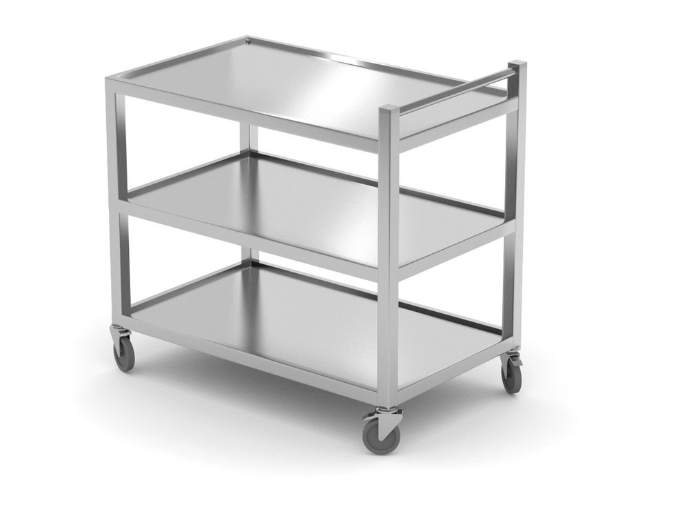 Carrello di servizio a 3 scaffali – saldato, HENDI, 800x500x(H)950mm