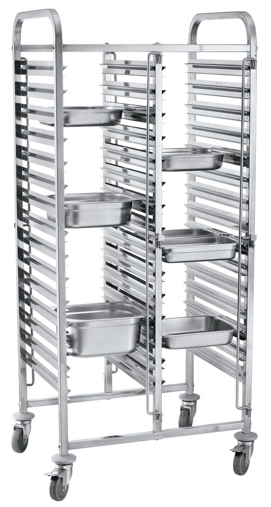 Carrello portateglie doppio - 30 x GN 1/1, HENDI, 798x610x(H)1710mm