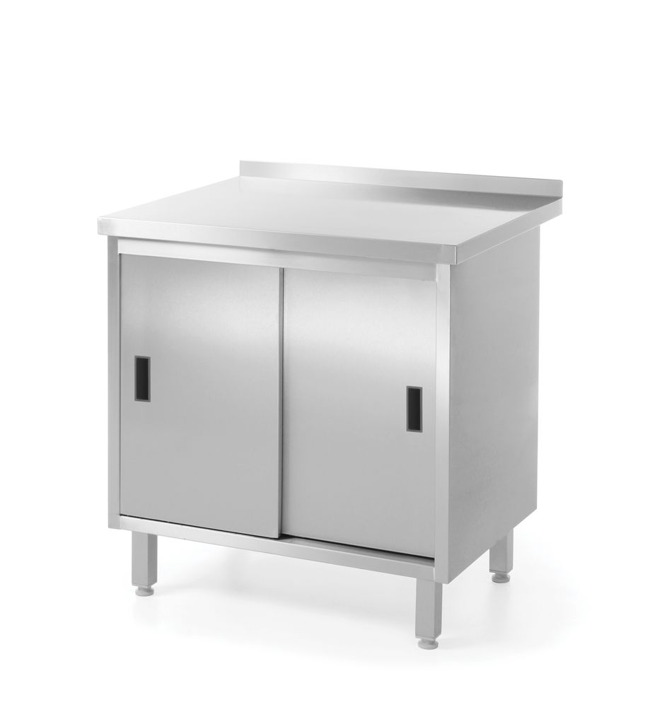 Armadio da tavolo a parete con porte scorrevoli – saldato, HENDI, Profi Line, 800x600x(H)850mm