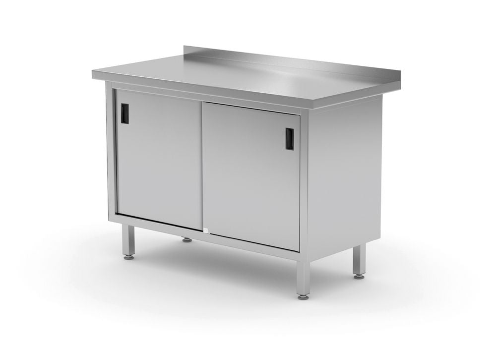 Armadio da tavolo a parete con porte scorrevoli – saldato, HENDI, Profi Line, 1000x600x(H)850mm
