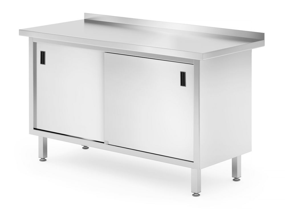 Armadio da tavolo a parete con porte scorrevoli – saldato, HENDI, Profi Line, 1400x600x(H)850mm