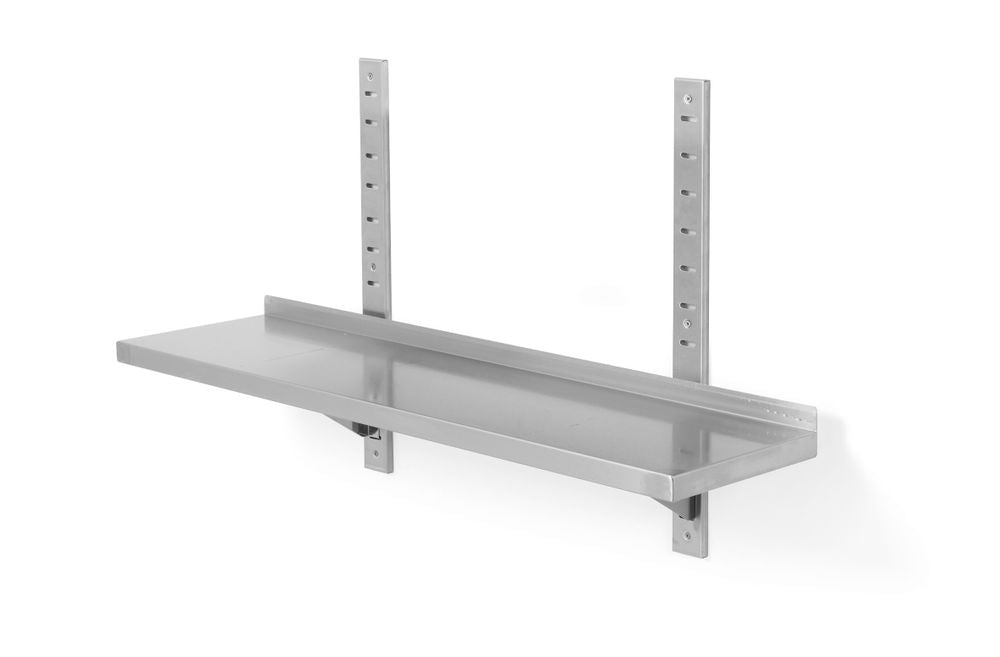 Ripiano a parete regolabile, singolo, con 2 staffe, HENDI, 800x300x(H)600mm