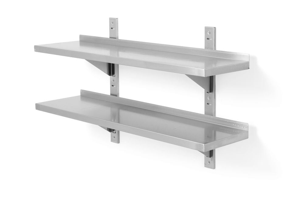 Ripiano a doppia parete, regolabile, con 2 staffe, HENDI, 1000x300x(H)600mm