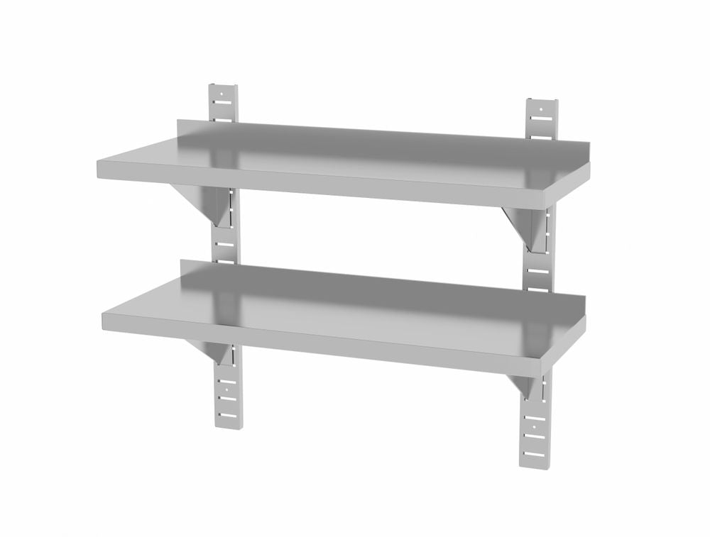 Ripiano a doppia parete, regolabile, con 2 staffe, HENDI, 800x300x(H)600mm