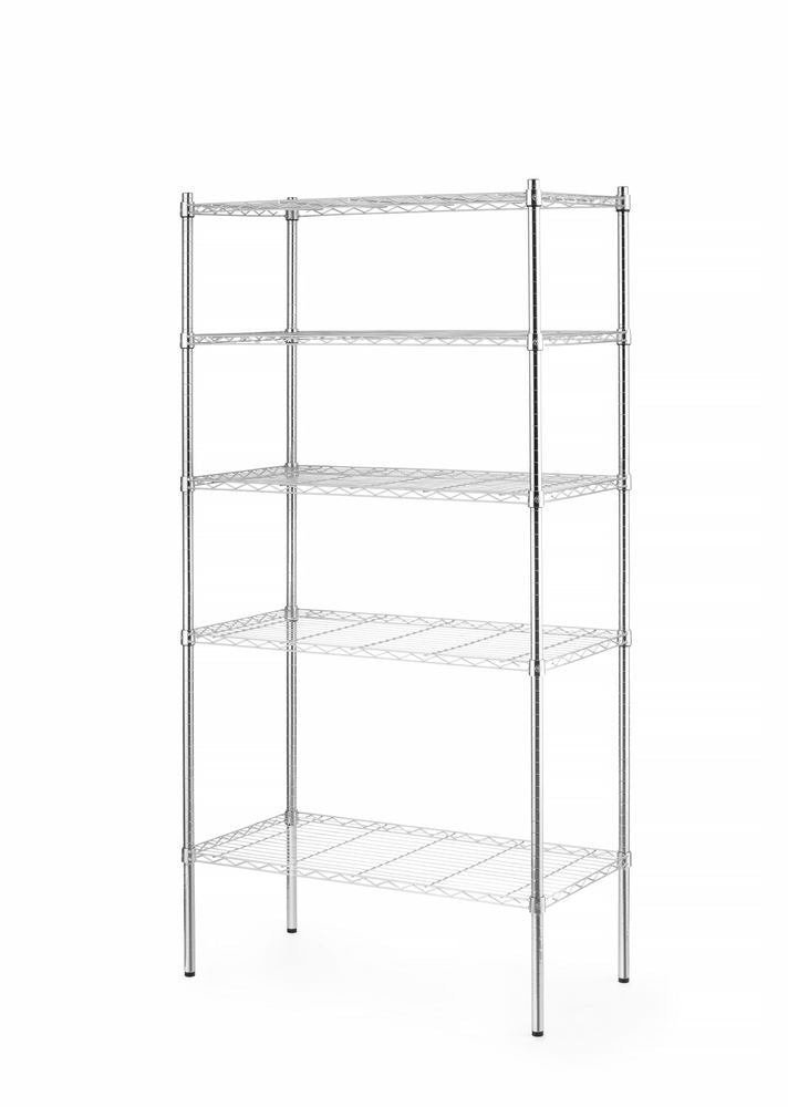 Scaffale di stoccaggio con 5 ripiani, HENDI, Cromo, 910x455x(H)1830mm