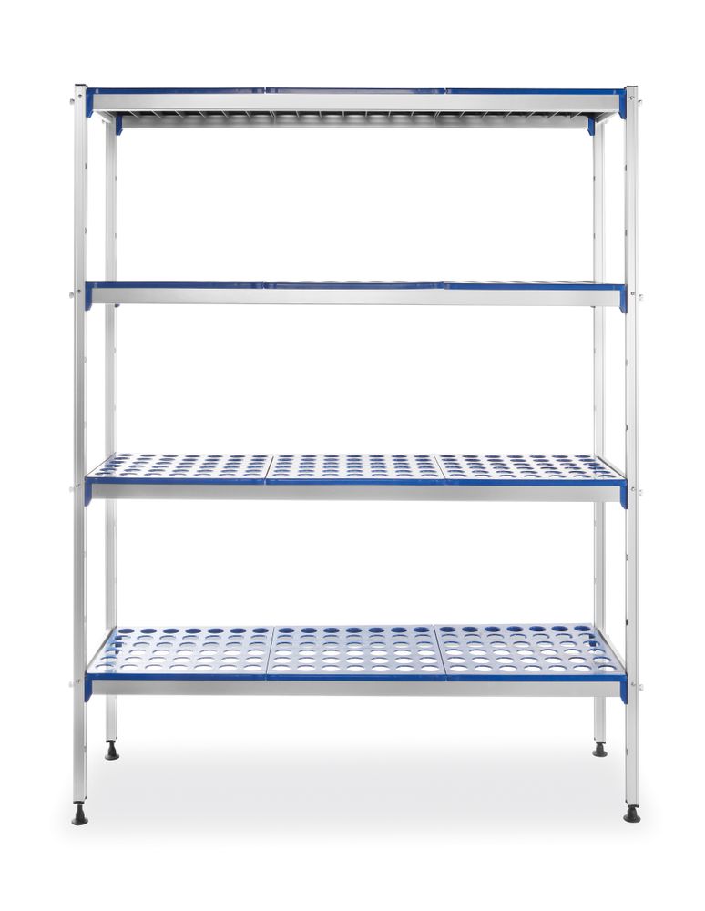 Rack di stoccaggio in alluminio , HENDI, 1280x405x(H)1685mm