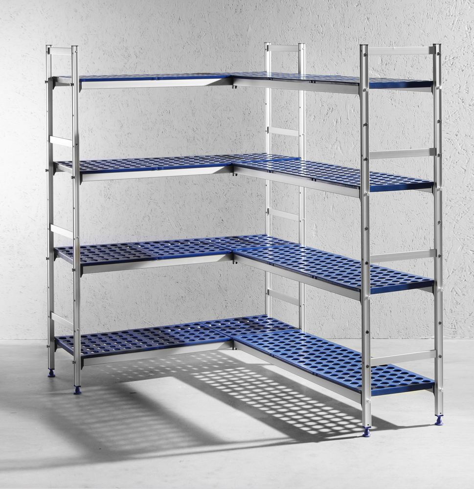 Rack di stoccaggio in alluminio , HENDI, 1280x405x(H)1685mm
