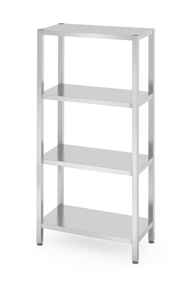 Rack di stoccaggio con 4 ripiani pieni - imbullonati, HENDI, Kitchen Line, 800x400x(H)1800mm