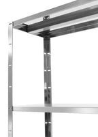 Rack di stoccaggio con 4 ripiani pieni - imbullonati, HENDI, Kitchen Line, 1000x400x(H)1800mm
