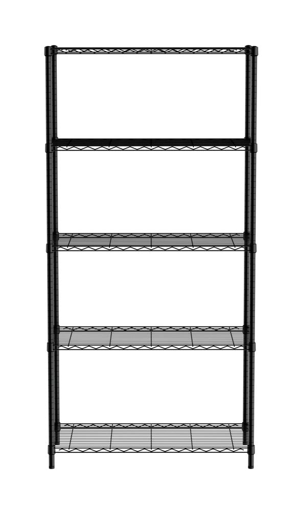 Scaffale di stoccaggio con 5 ripiani, HENDI, Nero, 910x455x(H)1830mm