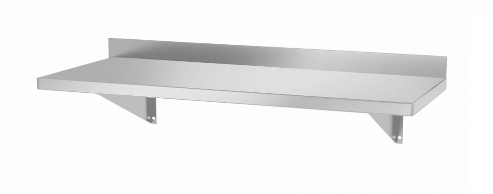 Ripiano a parete, con 2 staffe, HENDI, 800x300x(H)250mm