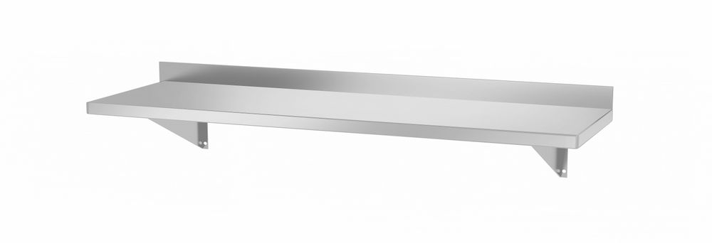 Ripiano a parete, con 2 staffe, HENDI, 1000x300x(H)250mm