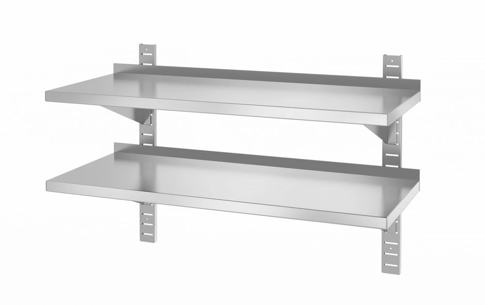 Ripiano a doppia parete, regolabile, con 2 staffe, HENDI, 1000x400x(H)600mm