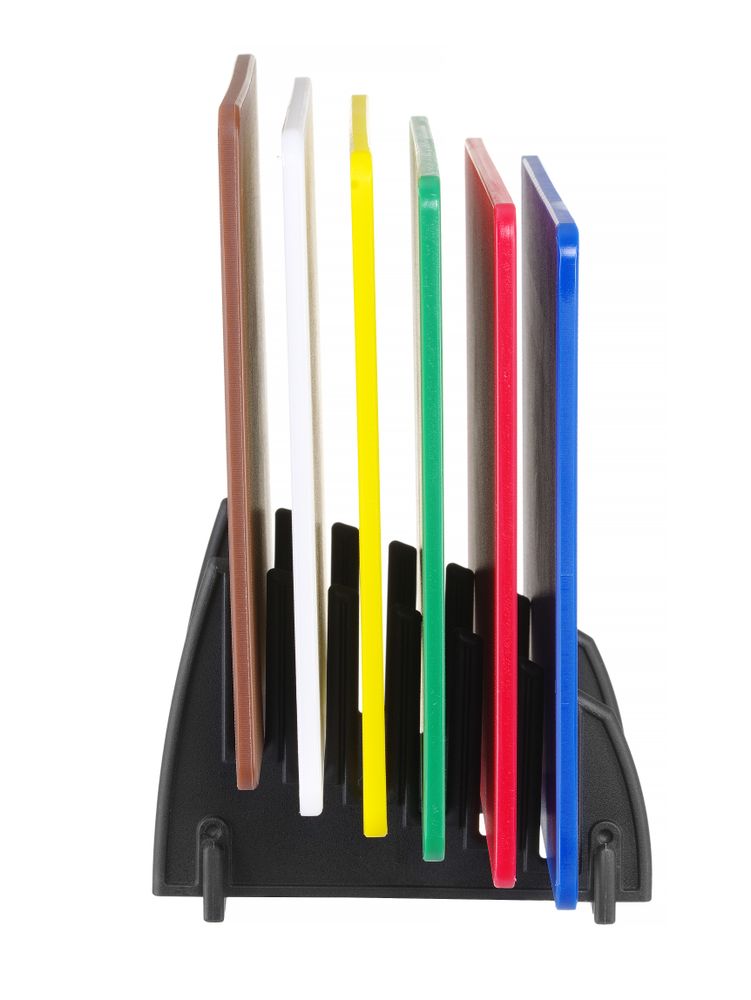 Set di 6 taglieri HACCP con rack., HENDI, 6 pezzi, 450x300mm