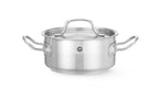 Pentola per stufato bassa - con coperchio, HENDI, Profi Line, 1,5L, ⌀160x(H)75mm